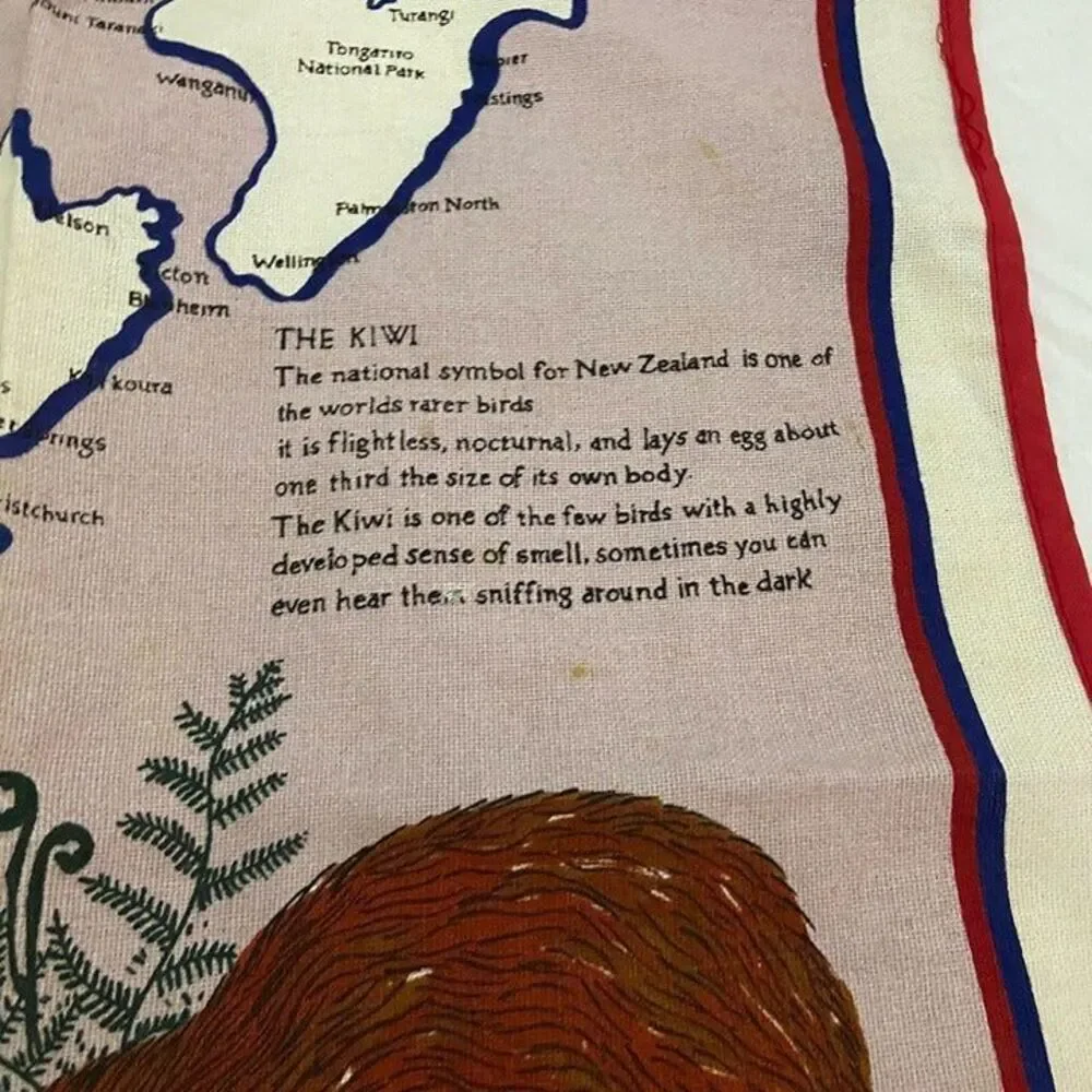 #7137 New Zealand Map Island Kiwis Halifax Apron 29 inch long